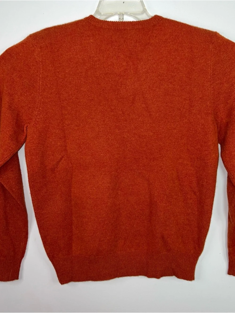 Polo by Ralph Lauren V-Neck Sweater - Rust Orange with Green Pony - Picture 9 of 12